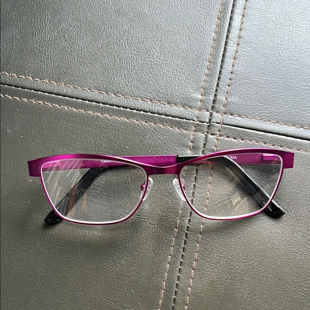 Enhance | Metal Oval Satin Fuchsia Eyeglasses Frame 3985